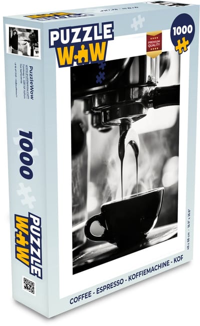 Puzzel Coffee - Espresso - Koffiemachine - Kop - Legpuzzel - Puzzel 1000 stukjes volwassenen