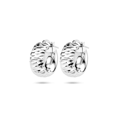 oorringen gediamanteerd zilver gerhodineerd 1336677