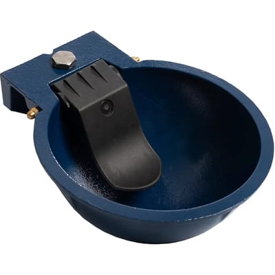 Drinkschaal voor paarden onder druk in gietijzer Iotti. Hoge kwaliteit PVC lipje. Umbria Equitazione