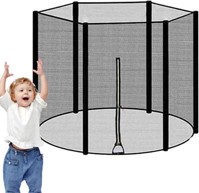 Trampoline Net - Vervangend Net - Veilig Spelen - UV- en Weerbestendig - 8 Voet - Zwart