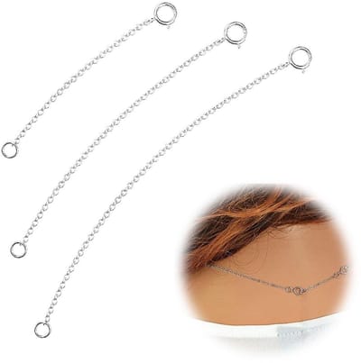 Dailygoody - Verlengkettingen voor dames - Halskettingverlengingen - Geschikt voor verschillende sieradenstijlen - Set van 3 maten - Verlengkettingen