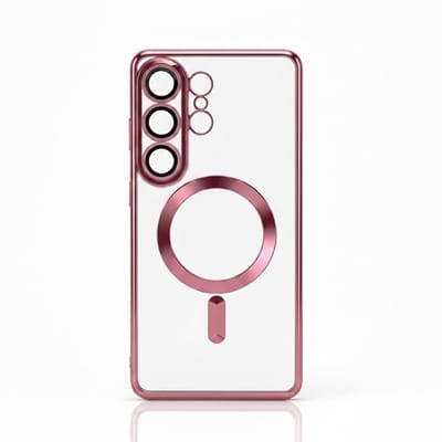 Casemania Hoesje Geschikt voor Samsung Galaxy S26 Ultra - Rosegoud - Siliconen Back Cover - Geschikt voor MagSafe