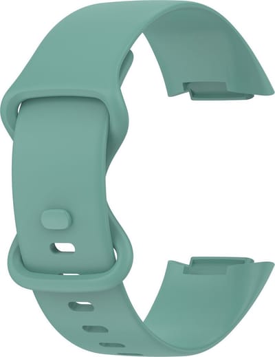 CHPN - Groen siliconen Bandje geschikt voor Fitbit Charge 5 en 6 - Groen - Maat M/L - Fitbitbandje - Unisex - Siliconen - Bandje voor Fitbit - Groenig - Sportbandje