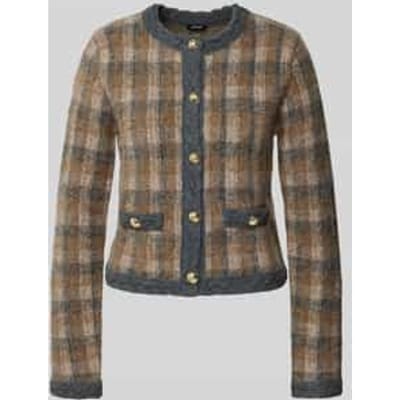 Gebreid jack van alpacamix met ronde hals, model 'KEA'