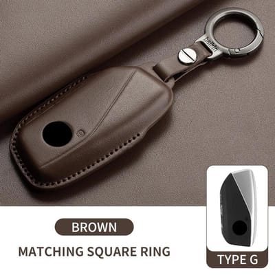 Coque de protection en cuir pour clé de voiture à distance Pour Bmw I7 X7 G07 Lci Ix I20 X1 U11 Série 7 G70 G09 Xm U06 G81 M3 Protège-clé sans clé Fob gray