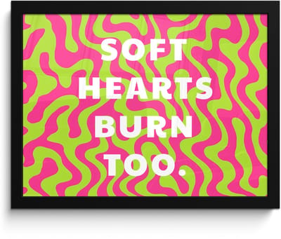 Poster in lijst - Fotolijst 40x30 cm - Posters - Abstract - Quote - Centraal - Roze - Posterlijst zwart - Decoratie - Wanddecoratie woonkamer - Muurdecoratie slaapkamer
