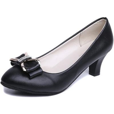 Schoenen met zachte zool Lente Herfst Nieuwe Damesschoenen Zwart Rood Ondiep Mond Comfortabele Werkschoenen Mode Professionele Hoge Hakken 42 black