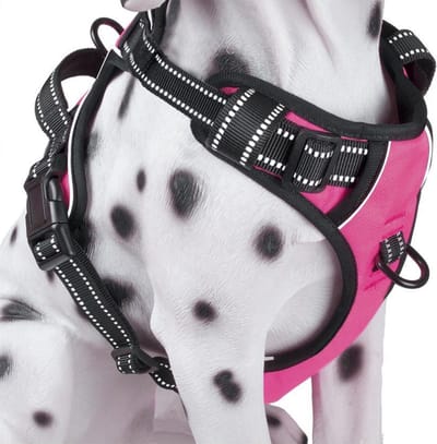 Frenkiez Reflective No Pull Dog Harness, pink, S
