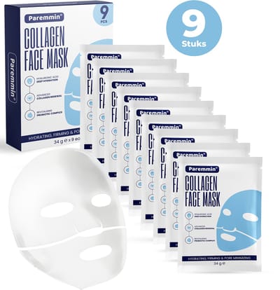 Bio-Collagen Gezichtsmasker 9 Stuks – Korean Beauty Collageen Mask – Hyaluronzuur Masker