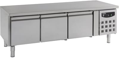 Combisteel Koelwerkbank - Laag Model - 300L - 3 Deuren 1/1 GN - +2°C/+8°C - Geforceerd - 0.34kW - 1795x700x650mm
