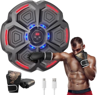 DailySupplies® Boxing Machine - Boksbal - Bokszak met Muziek - Zwart