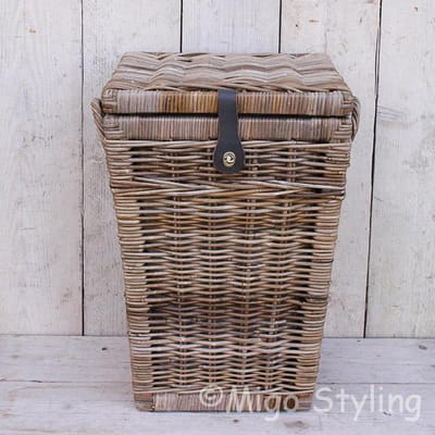 Wasmand - Top - Taps model - Met binnenzak - Met hengsels - Riet - Rotan