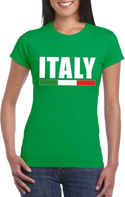 Groen Italy/ Italie supporter shirt dames S