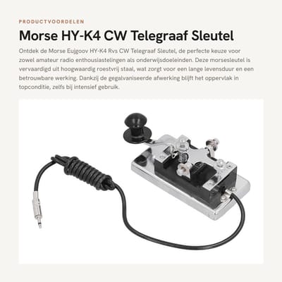 Dailygoods- Telegraaf Sleutel Hoogwaardig Roestvrij Staal - Morsesleutel - CW Communicatie - Onderwijs - Beschermkussen - Versterkte Hardheid