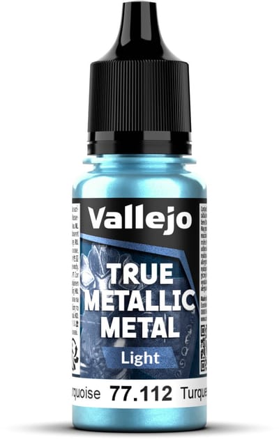 Vallejo Hobbyverf Acrylverf - 77112 True Metallic Metal - Light - Hydra Turkoois - Acryl - Verf flesje - 1x 18 ml