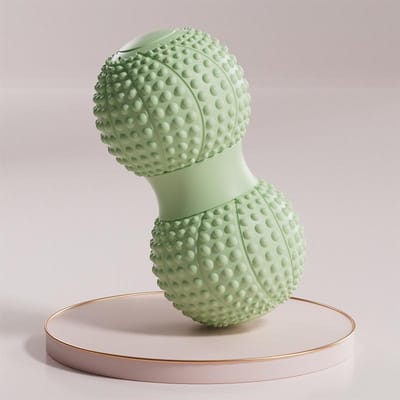 Balle de Fascia Balle de Massage pour Pieds pour la Relaxation Musculaire Cou Dos Plante du Pied Yoga Balle Cacahuète pour Soulager la Fatigue vert