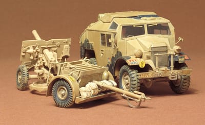 Tamiya Modelbouwpakket Landbouwvoertuigen - 35044 British 25pdr Tractor - Field gun Plastic - 1:35 - Modelbouw