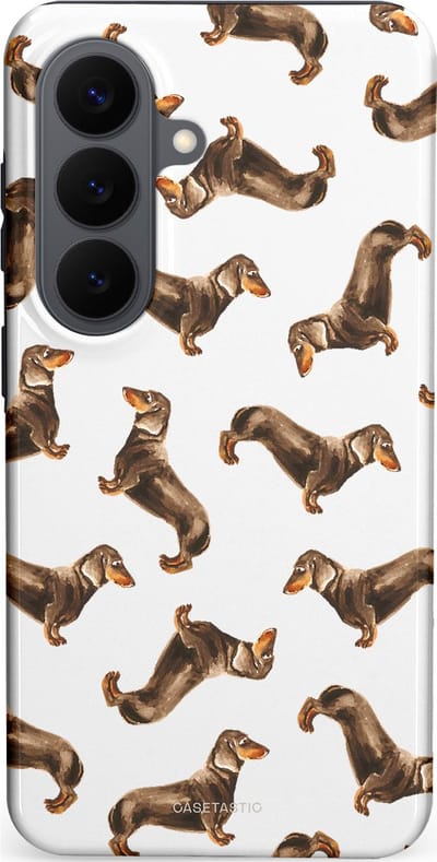 Casetastic Hoesje Geschikt voor Samsung Galaxy S26 - Stijlvolle Beschermende Duo-layer Case - Teckel Twister