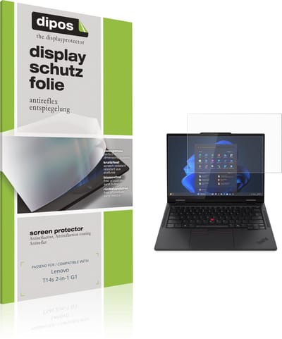 dipos – 2x Matte Beschermfolie geschikt voor Lenovo T14s 2-in-1 G1 | Krasbestendige & antireflecterende Screenprotector Ultra-Thin
