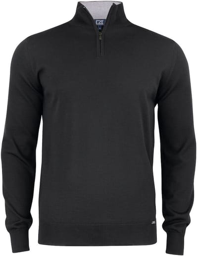 Cutter & Buck Everett HZ Sweater Heren 355420 - Zwart - XS