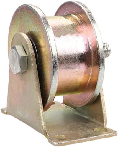 Schuifpoort wiel - Katrol geleider - Zware lasten verplaatsen - H-groef dubbel lager - 80 mm - Zilverkleurig