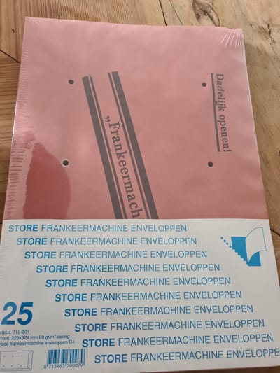 Store 25 Frankeermachine enveloppen 229 x 324 mm Rood