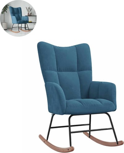 Fauteuil - Relaxzetel - Relaxstoel - Relaxfauteuil - Stoel - Met armleuning - Voor één Persoon - Blauw