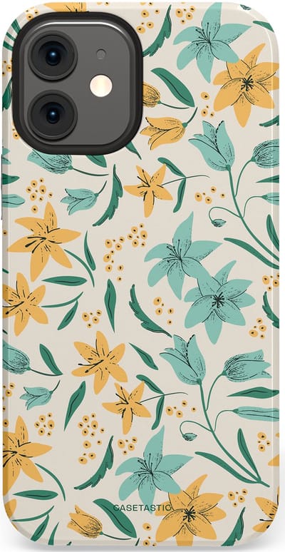Casetastic Hoesje Geschikt voor Apple iPhone 12 Mini - Stijlvolle Beschermende Duo-layer Case - Sereen in bloei