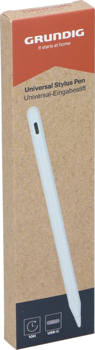 Grundig Stylus Pen - Ipad Pen voor Tablets - Styluspen Universeel met Verwisselbare Punt - Oplaadbare Touchpen met USB-C