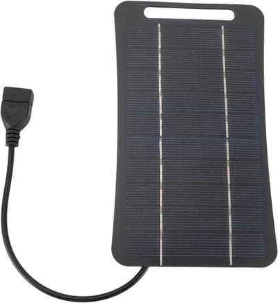 Zonnepaneel Charger - Draagbare Energie - Outdoor Activiteiten - Hoge Efficiëntie - 5 Watt - Zwart