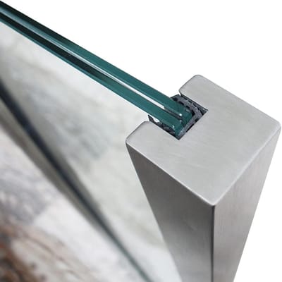 Glazen Balustrade Paal - RVS Hekwerk - Veilige Afscheiding - Zonder Glas Boren - 10/12mm Glas - Zilverkleurig