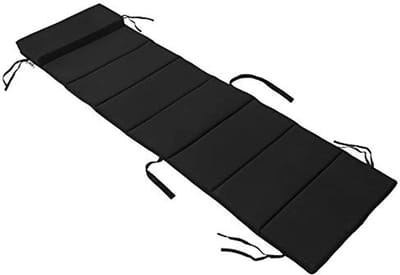 SoBuy® OGS28-P02 Cushion Ergonomic Shape Padded Mattress Topper with Headrest for Rocking Chair Garden Black