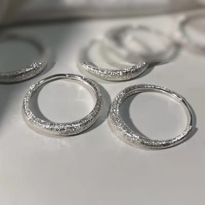 Gading® Dames Klapoorringen- Matten zilveren buis - 10mm- zilver 925