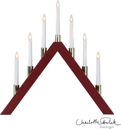Star Trading LED lichtboog 'Halla', 7 lampjes, hout, wijnrood