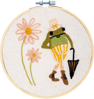 Daffy's Borduurkit met borduurring Kikker