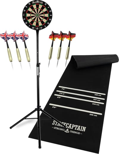 Dartbord Set - Dartspel - Thuis Competitie - Sisal Vezels - 45 cm Diameter - Zwart