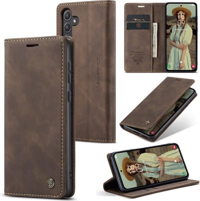 CaseMe Hoesje - Geschikt voor Samsung Galaxy A55 Hoesje - CaseMe 013 Book Case - Donkerbruin