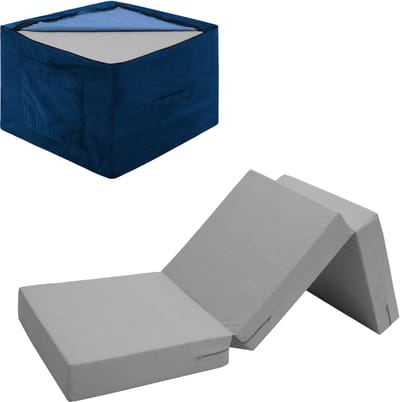 Opvouwbare Matras – Volwassen Vouwmatras – Logeermatras Opvouwbaar – Zetelbed – Inklapbaar Logeerbed – 1 Persoons Gastmatras voor Volwassenen