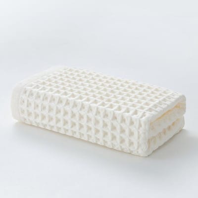 Pure Katoen Wafel Japanse Stijl Handdoek Effen Katoen Gezichtshanddoek Absorbeert Water en Makkelijk te Drogen Volwassen Handdoek Duurzaam Duurzaam 34*74