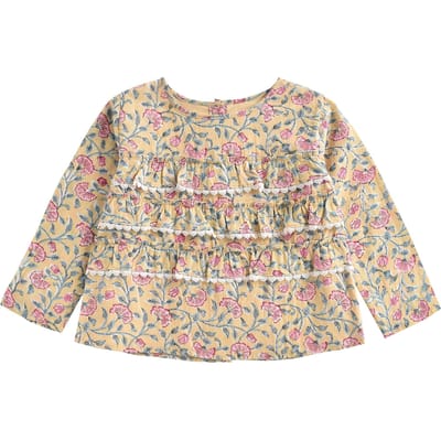 Louise Misha Blouse Campeche Lemon Flowers Maat: 3M | Overhemden Outlet | Unisex | Geel