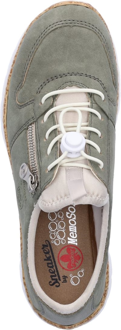 Rieker Women Slippers Blue Sneakers, Slippers, Comfort, MemoSoft N42G0-52 Green