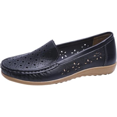 Zomer Nieuwe Mode Ronde Neus Verpleegsterschoenen Zachte Zool Antislip Sandalen Platte Schoenen Ademend Casual Sport Dames Schoenen 37 black