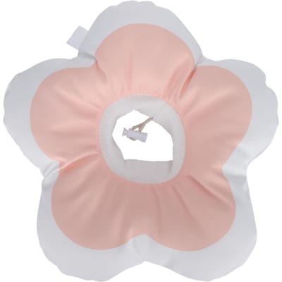 Bloemvormige Huisdier Anti-Lik Kraag Waterdicht Kat Wondgenezing Elizabeth Kraag(Roze L) L(for 6.5-9kg) beige