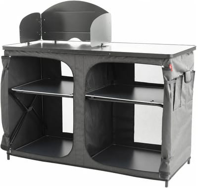 Happy Rhino - Campingkast Prespa XXL - Grijs - 130 x 53.5 x 86/119 cm