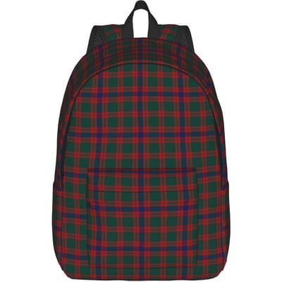 Tartan Oude Ierse Familienaam & Clan Plaid Rugzak voor Mannen Vrouwen Coole Student Werk Dagrugzak Laptop Canvas Tassen Cadeau S