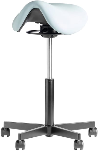 Ergonomische Zadelkruk - Wit - Met Wielen