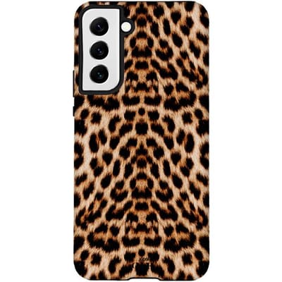 xoxo Wildhearts Wild Thing - Hoesje geschikt voor Samsung Galaxy S22 - Siliconen hoesje met dubbele beschermlaag - Luxe case - Stevige backcover - Luipaard print - Tijger print - Dierenprint - Tijgerprint