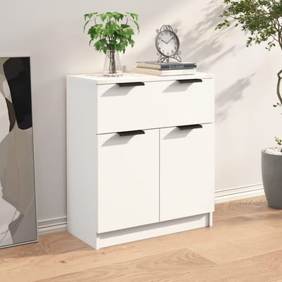 vidaXL - Dressoir - 60x30x70 - cm - bewerkt - hout - wit