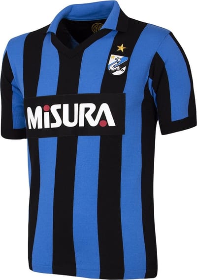 COPA - Inter Milan 1986 Retro Voetbalshirt - Heren - Blauw - Zwart - XXL