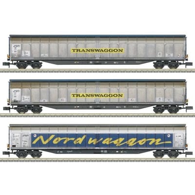 MiniTrix 18297 N 3-delige set grote schuiframen van de Transwaggon, MHI